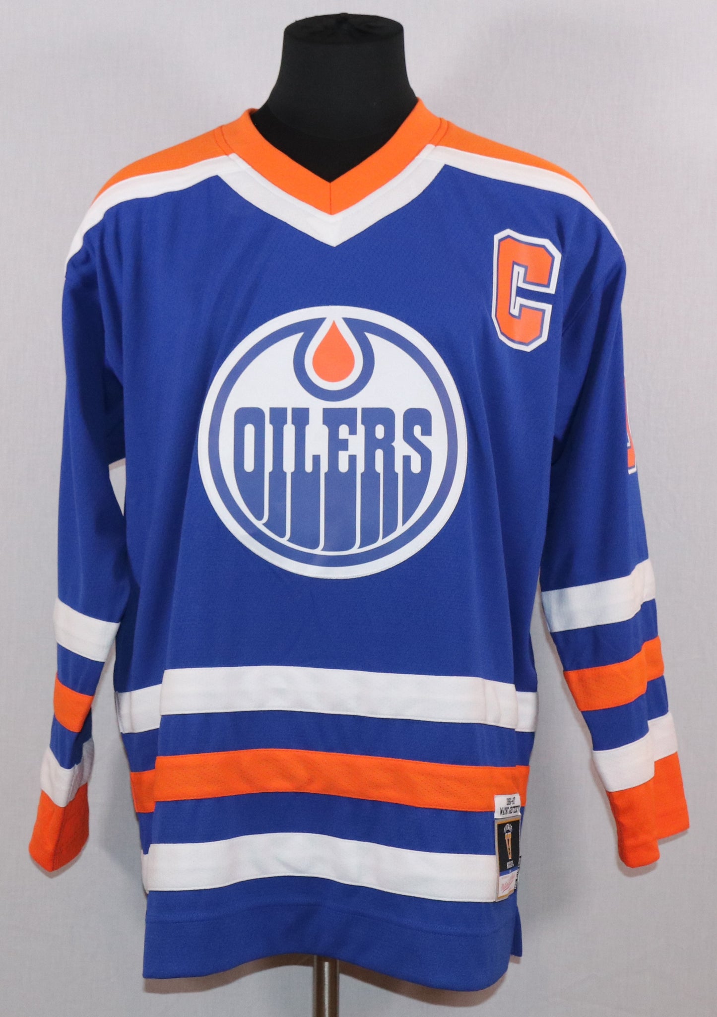 Wayne Gretzky gilet des Oilers d'Edmonton 86-87 Mitchell & Ness autographié et certifié de Upper Deck Authenticated