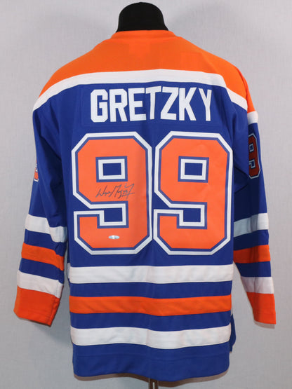 Wayne Gretzky gilet des Oilers d'Edmonton 86-87 Mitchell & Ness autographié et certifié de Upper Deck Authenticated