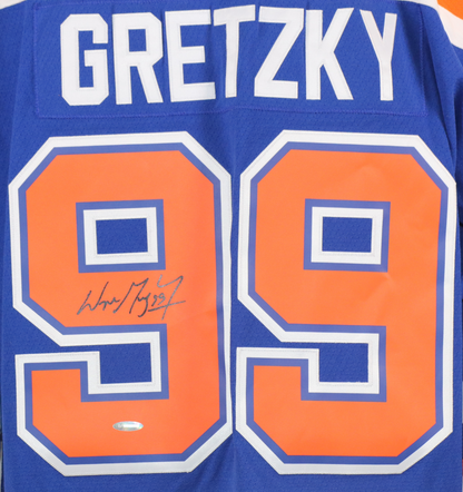 Wayne Gretzky gilet des Oilers d'Edmonton 86-87 Mitchell & Ness autographié et certifié de Upper Deck Authenticated