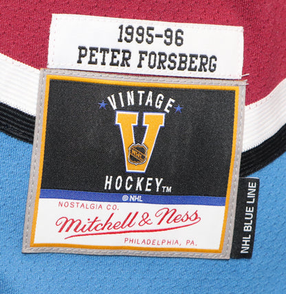 Peter Forsberg gilet autographié Mitchell & Ness de l'Avalanche du Colorado certifié Upper Deck Authenticated