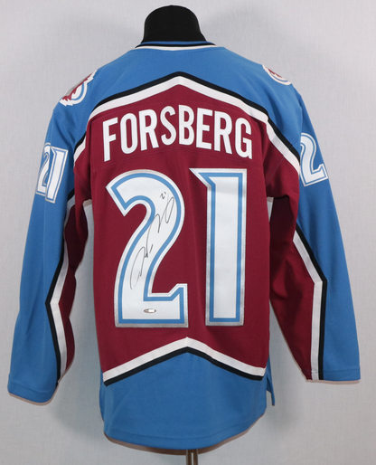 Peter Forsberg gilet autographié Mitchell & Ness de l'Avalanche du Colorado certifié Upper Deck Authenticated