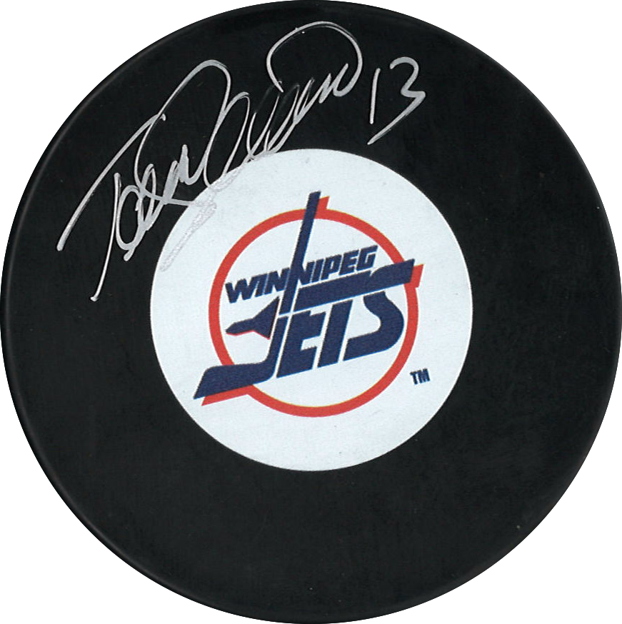 Teemu Selanne rondelle autographiée Jets de Winnipeg