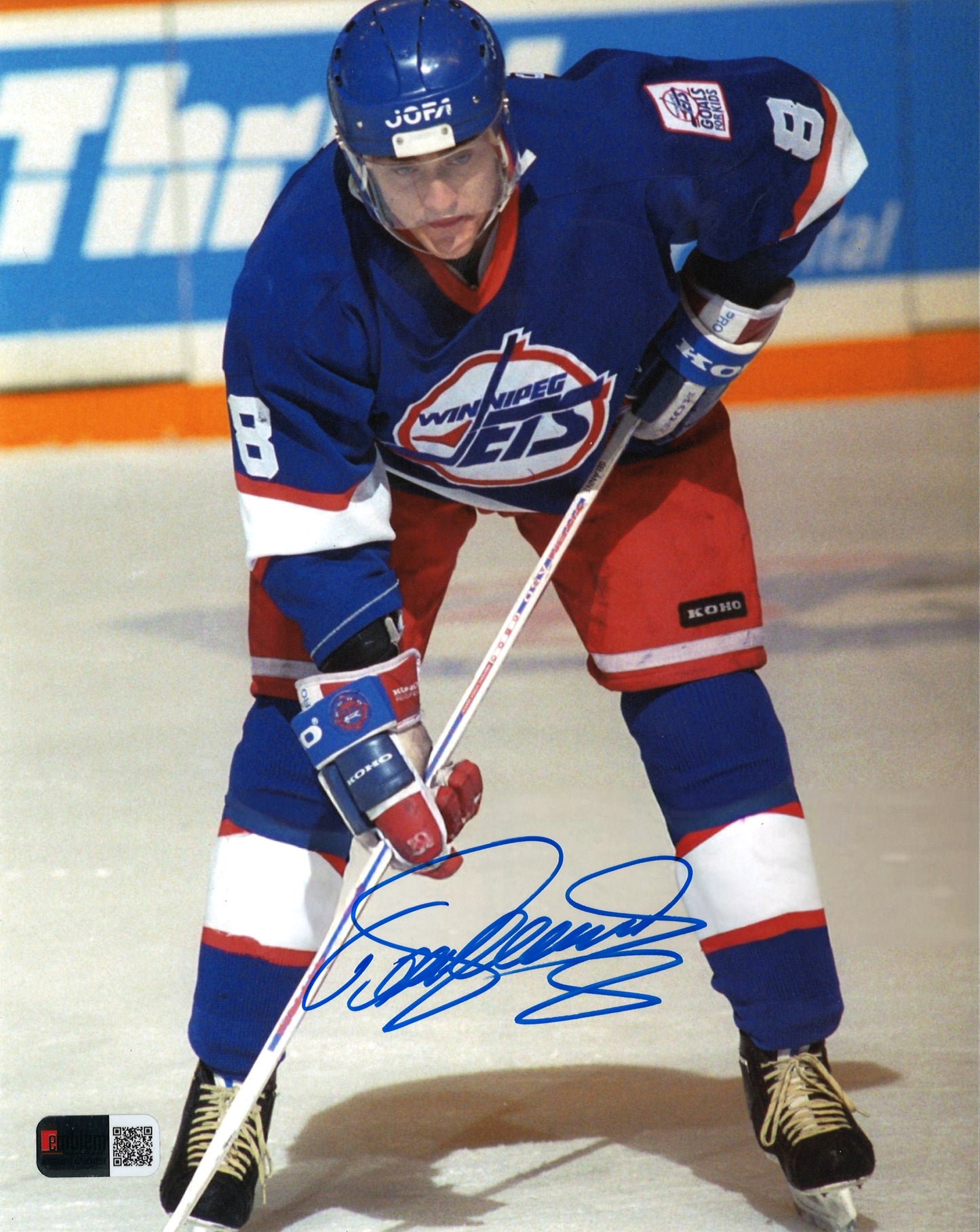 Teemu Selanne signed 8x10 Photo Winnipeg Jets