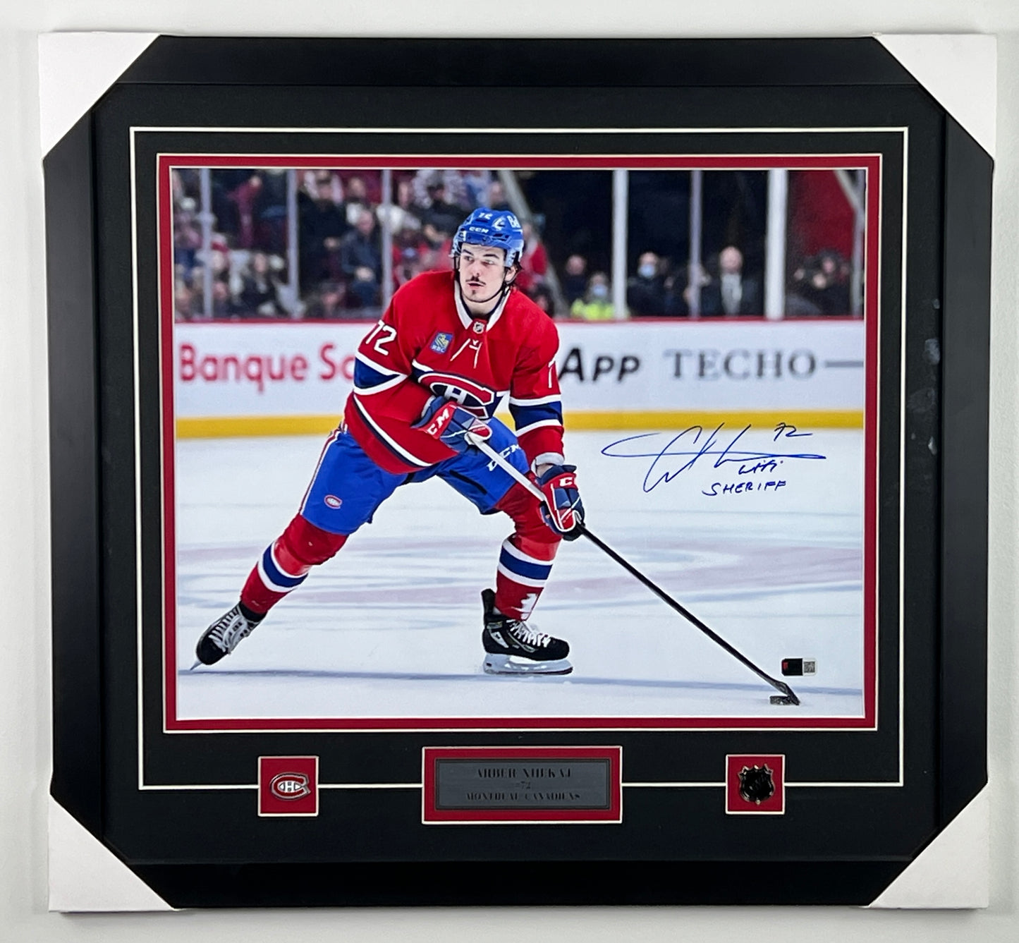 Arber Xhekaj autographed 16x20 framed photo with inscription WIFI / SHERIFF