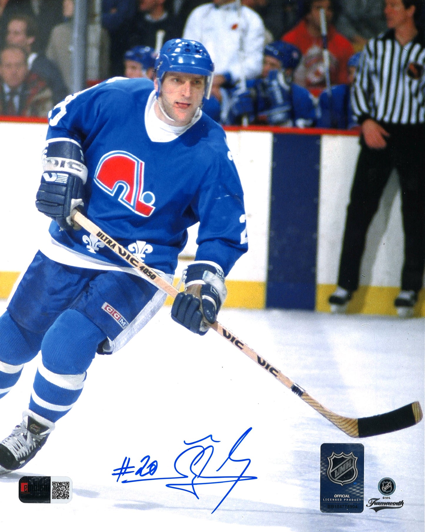Anton Stastny photo 8x10 autographiée Nordiques de Québec