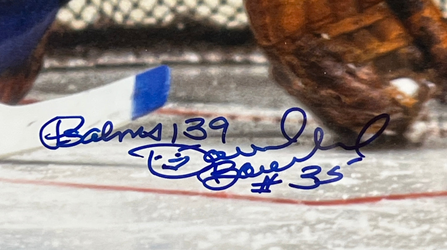 Daniel Bouchard 8x10 encadré avec épinglette et plaque des Nordiques de Québec