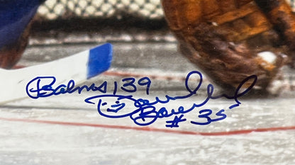 Daniel Bouchard 8x10 encadré avec épinglette et plaque des Nordiques de Québec