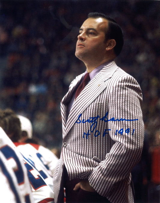 Scotty Bowman photo 8x10 autographiée avec inscription