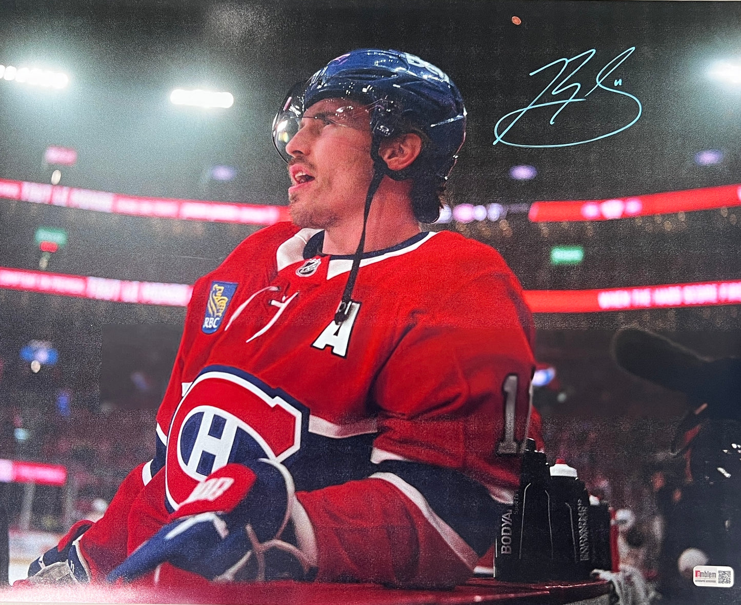 Brendan Gallagher 16x20 autographed photo with certificate