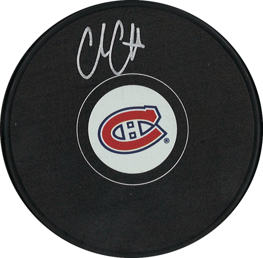 Cole Caufield Autographed NHL Puck Montreal Canadiens