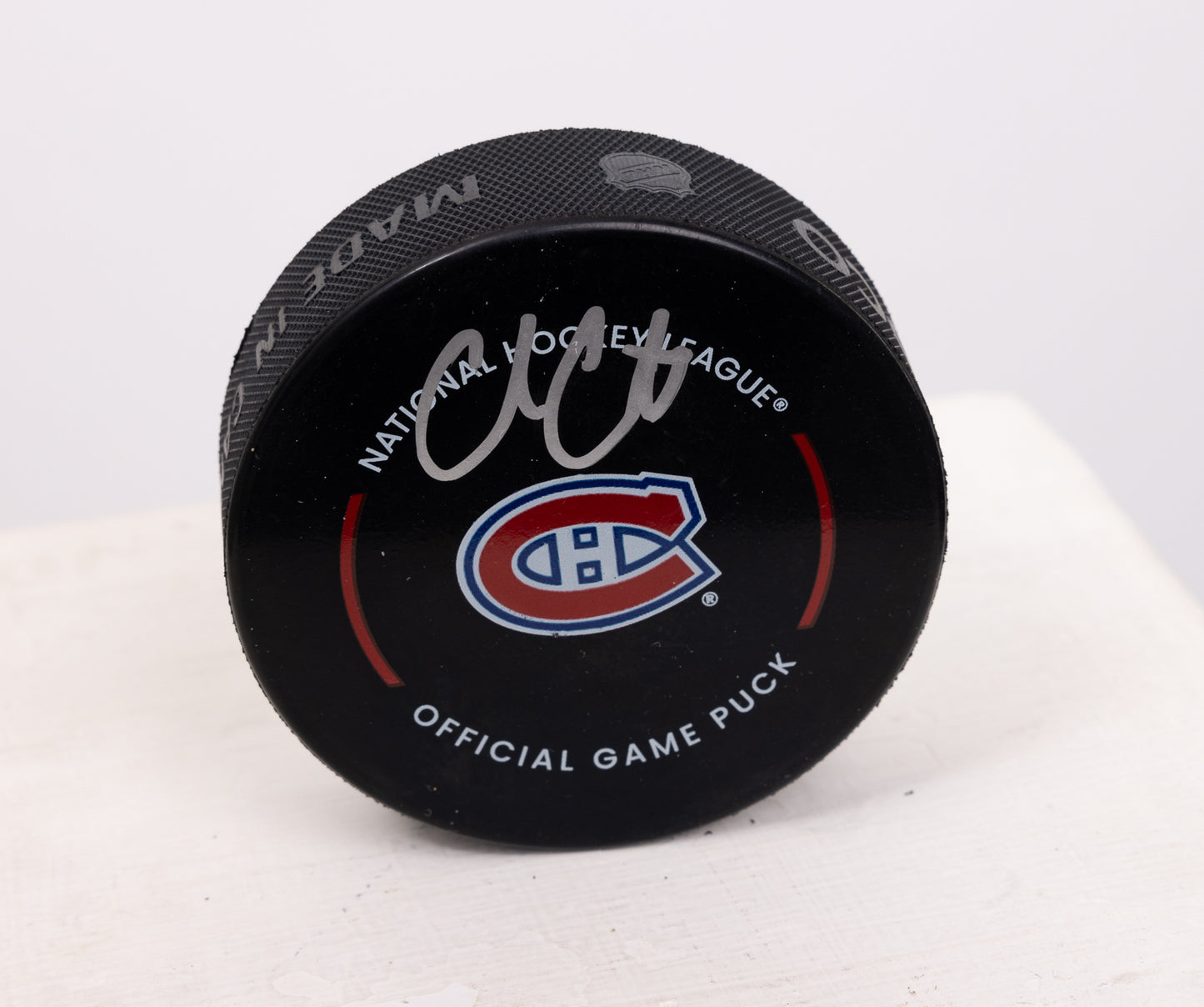 Cole Caufield rondelle officielle NHL autographiée Canadiens de Montréal