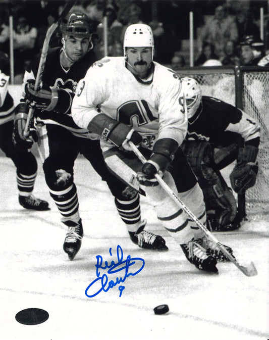 Réal Cloutier photo 8x10 autographiée Nordiques de Québec