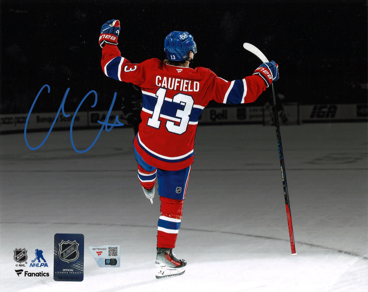 Cole Caufield photo 8x10 autographiée #13 Canadiens de Montréal