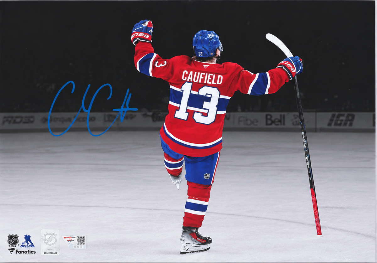 Cole Caufield photo 16x20 autographiée #13 Canadiens de Montréal
