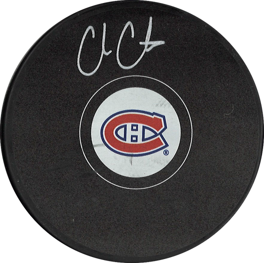 Cole Caufield rondelle LOGO autographiée et certifiée Fanatics