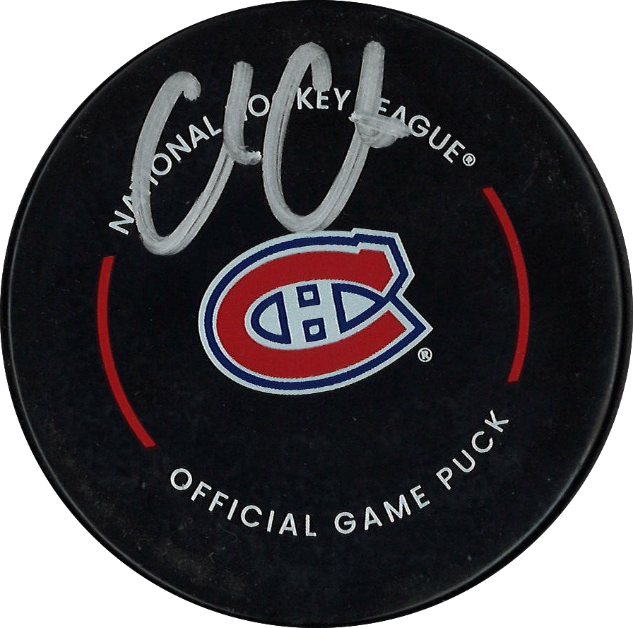 Cole Caufield rondelle OFFICIELLE autographiée et certifiée Fanatics