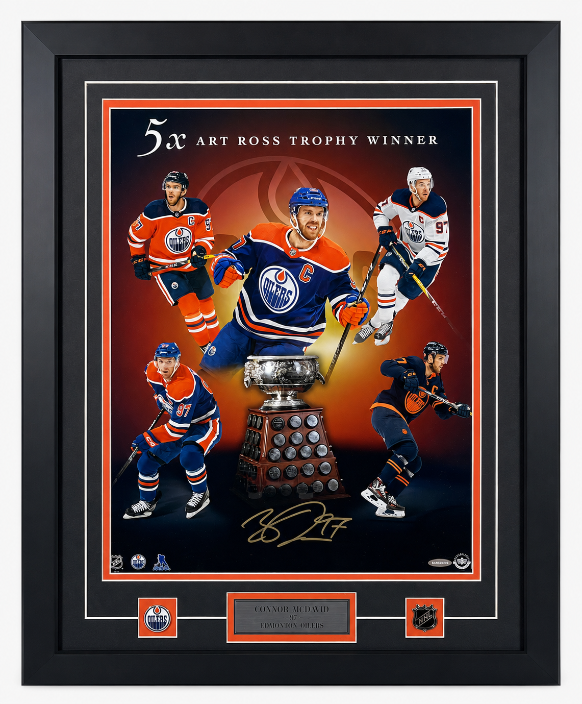 Connor McDavid 16x20 autographed and framed photo of the Edmonton Oilers