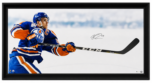 Connor McDavid cadre 3D autographié, numéroté /97 et certifié Upper Deck Authenticated