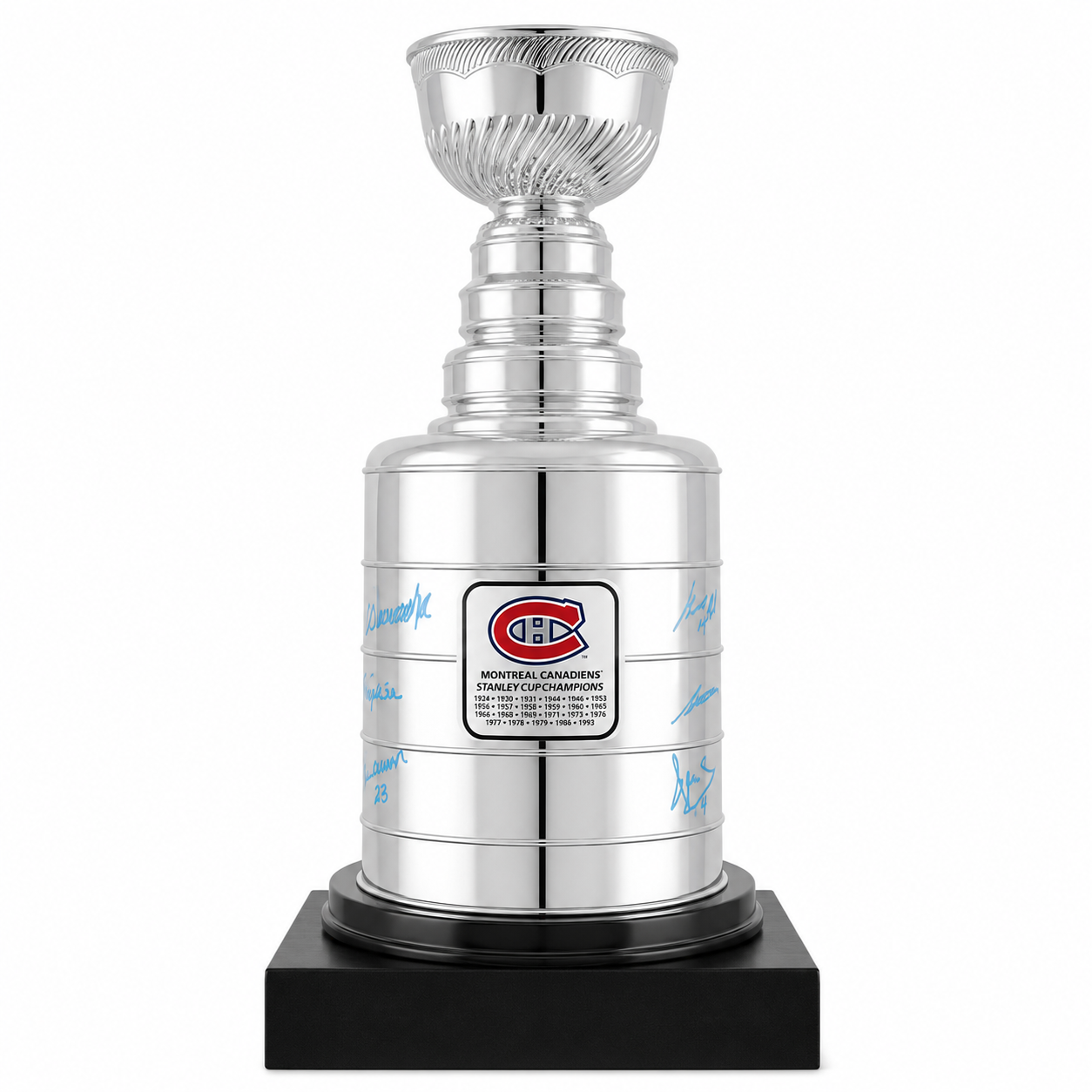 Canadiens de Montréal Coupe Stanley 25 pouces autographiée par 6 joueurs