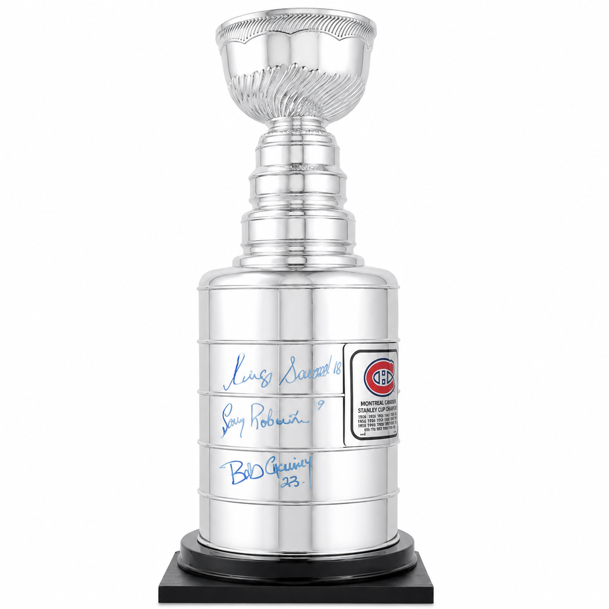 Canadiens de Montréal Coupe Stanley 25 pouces autographiée par 6 joueurs
