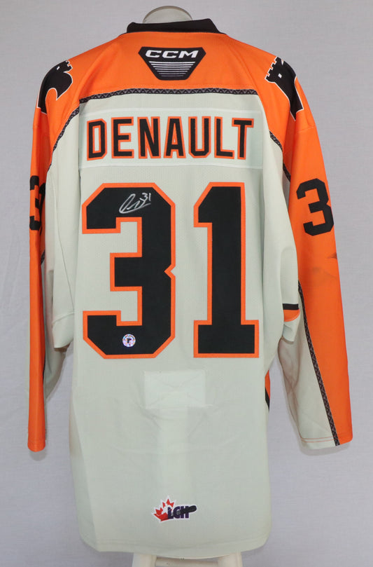 Louis-Antoine Denault gilet game-used et autographié des Remparts de Québec avec certificat (match des Premières Nations)