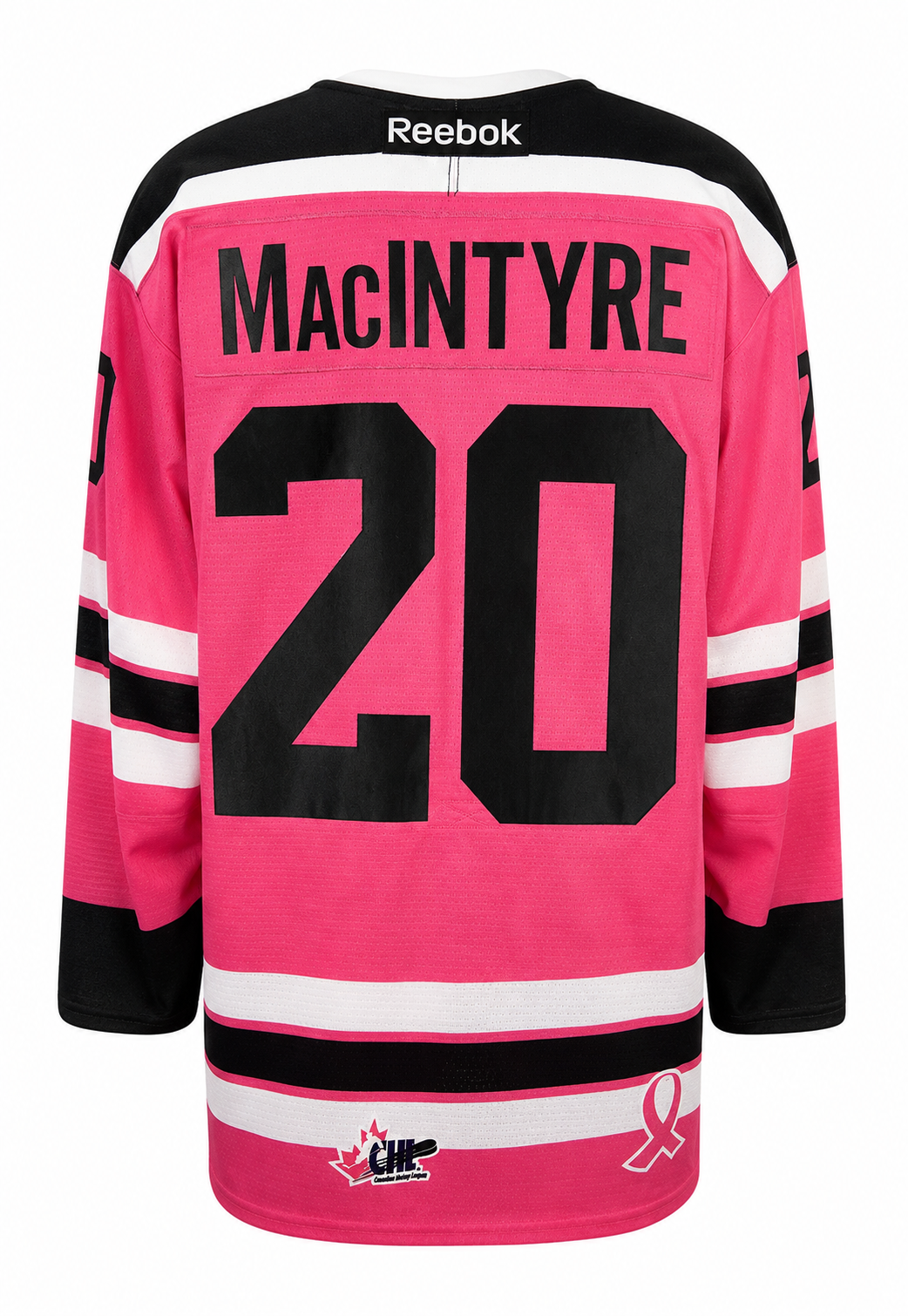 Duncan MacIntyre game-used jersey from the Quebec Remparts and signed by the 2013-2014 team