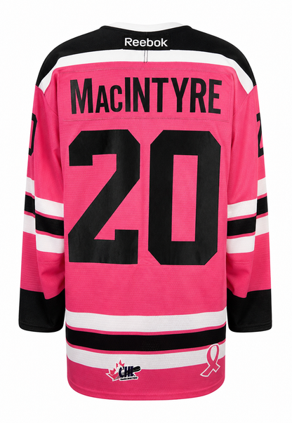 Duncan MacIntyre game-used jersey from the Quebec Remparts and signed by the 2013-2014 team