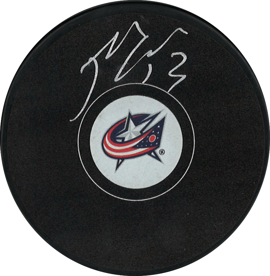 Johnny Gaudreau rondelle autographiée Blue Jackets de Columbus certifiée Fanatics