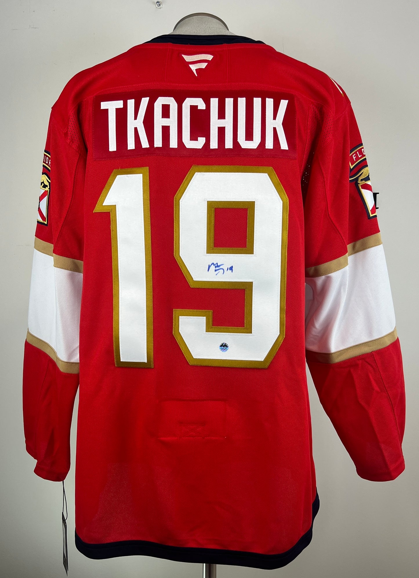 Mathew Tkachuk Florida Panthers Autographed Fanatics Premium Jersey with "A"