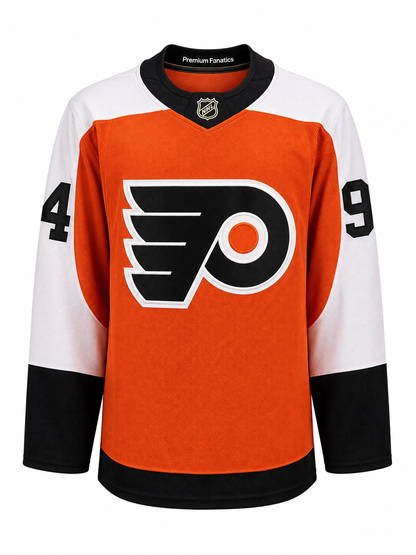 Porter Martone gilet autographié des Flyers de Philadelphie certifié AJ Sports
