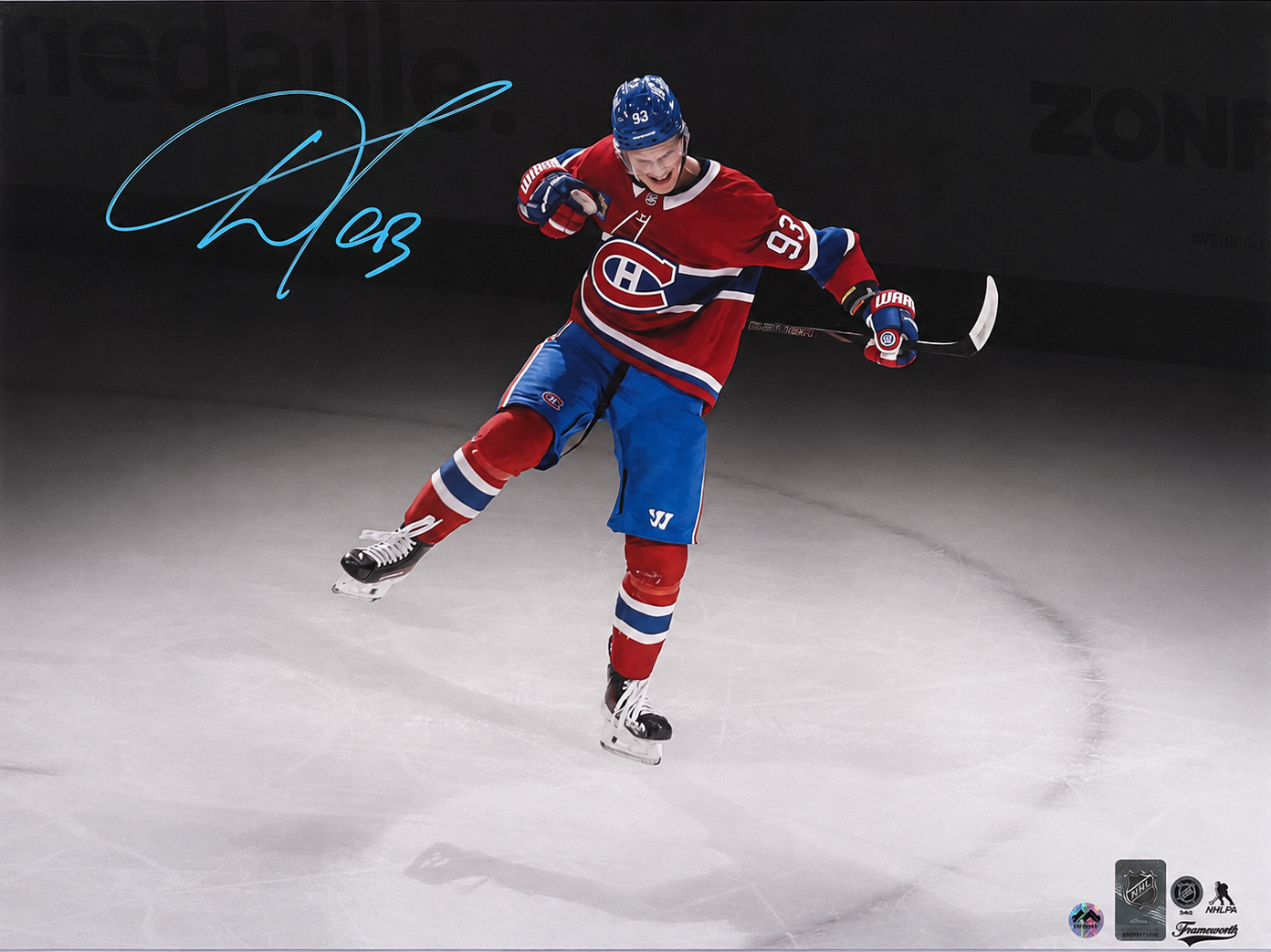 Ivan Demidov photo 16x20 autographiée SPOTLIGHT Canadiens de Montréal