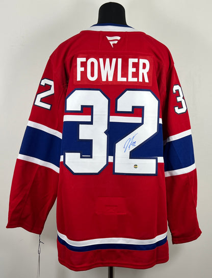 Jacob Fowler autographed Montreal Canadiens Fanatics Premium jersey