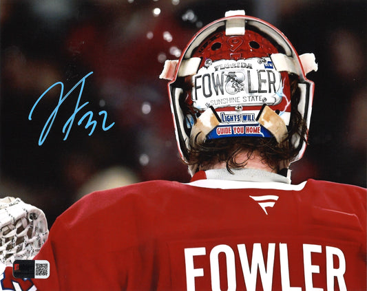 Autographed 8x10 photo of Jacob Fowler from the Montreal Canadiens with certificate of authenticity