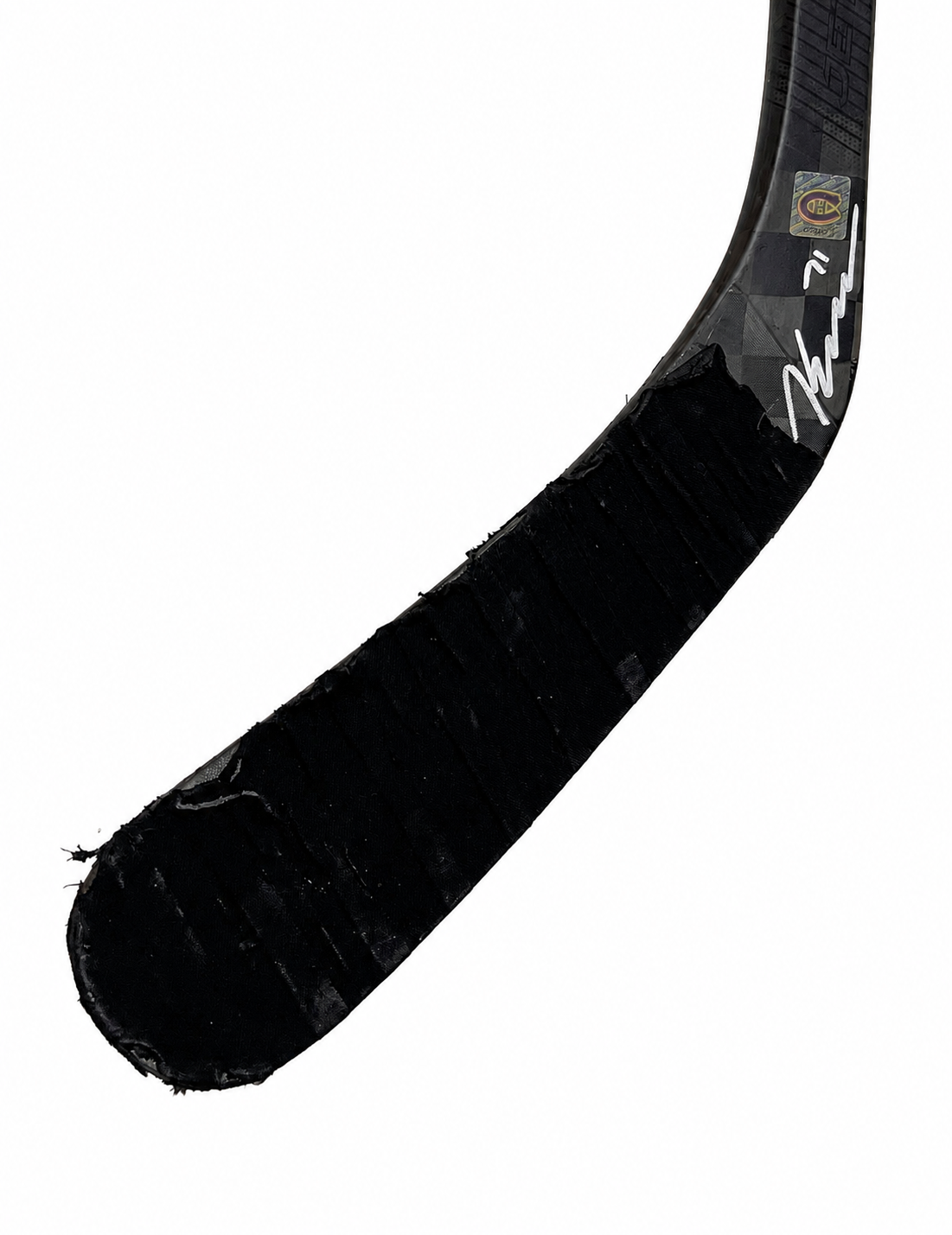 Jake Evans bâton GAME-USED ET AUTOGRAPHIÉ du Canadiens de Montréal