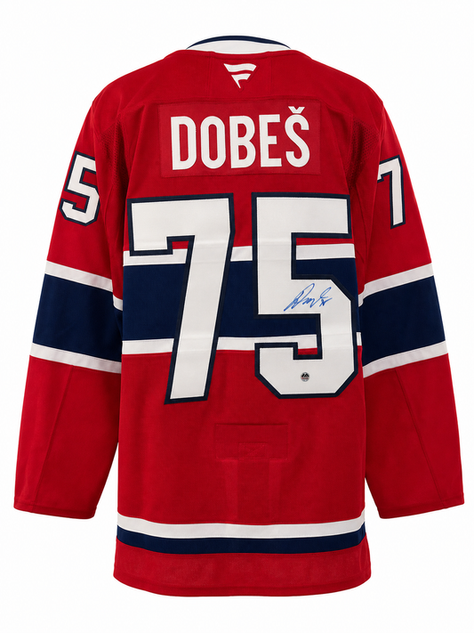 Jakub Dobes gilet Fanatic Premuim autographié Canadiens de Montréal