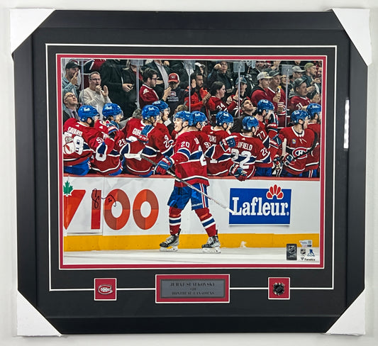 Juraj Slafkovsky autographed frame 16x20 Celebration