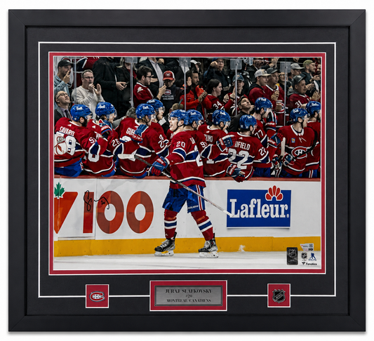Juraj Slafkovsky autographed frame 16x20 Celebration