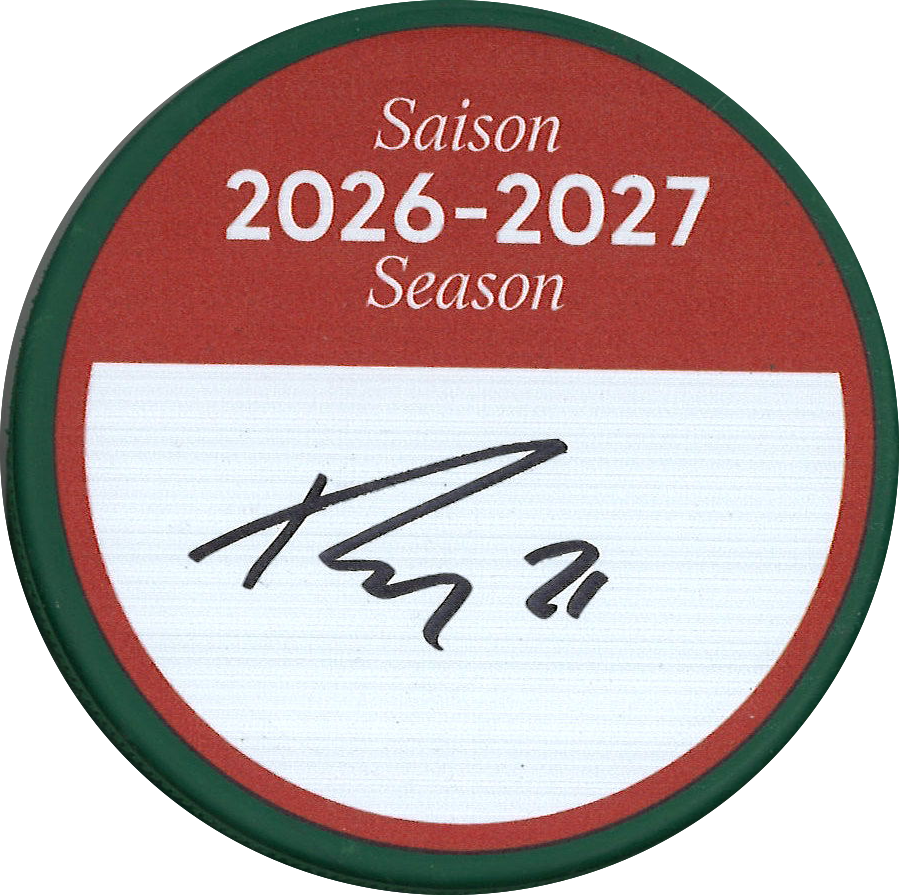 Kaiden Guhle rondelle DU TOURNOI DE GOLF 26-27 autographiée et certifiée
