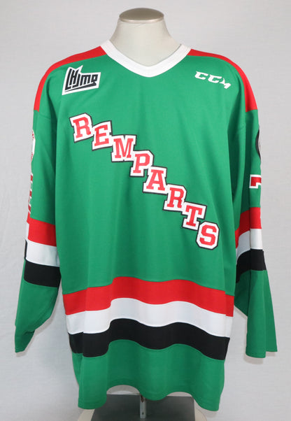 Jeremy Langlois gilet game-used des Remparts de Québec autographié (match des As de Québec)