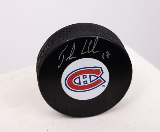 John Leclair rondelle autographiée Canadiens de Montréal