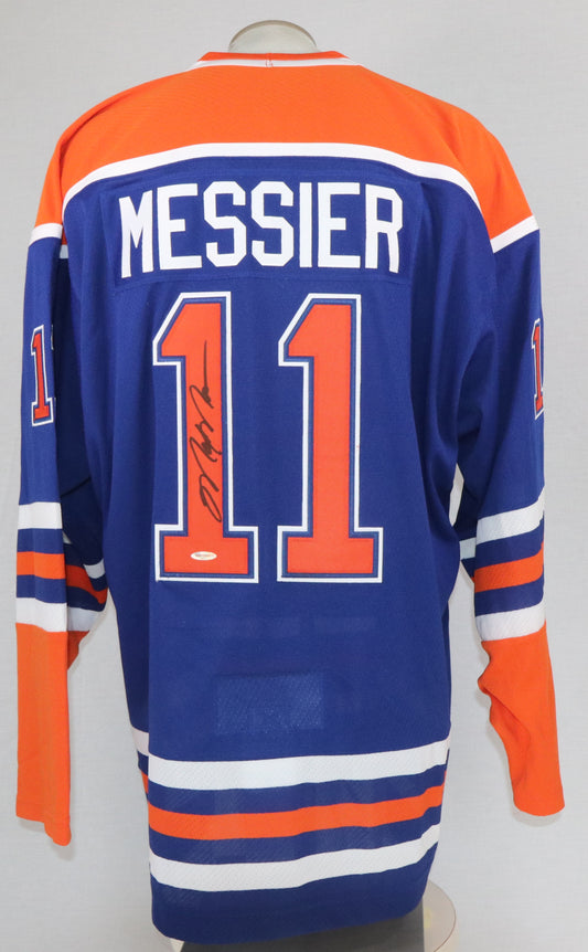 Mark Messier gilet autographié des Oilers d'Edmonton (certificat Upper Deck Authenticated)