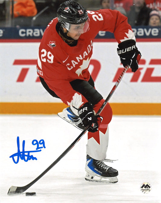 Michael Hage autographed Team Canada photo - Montreal Canadiens prospect
