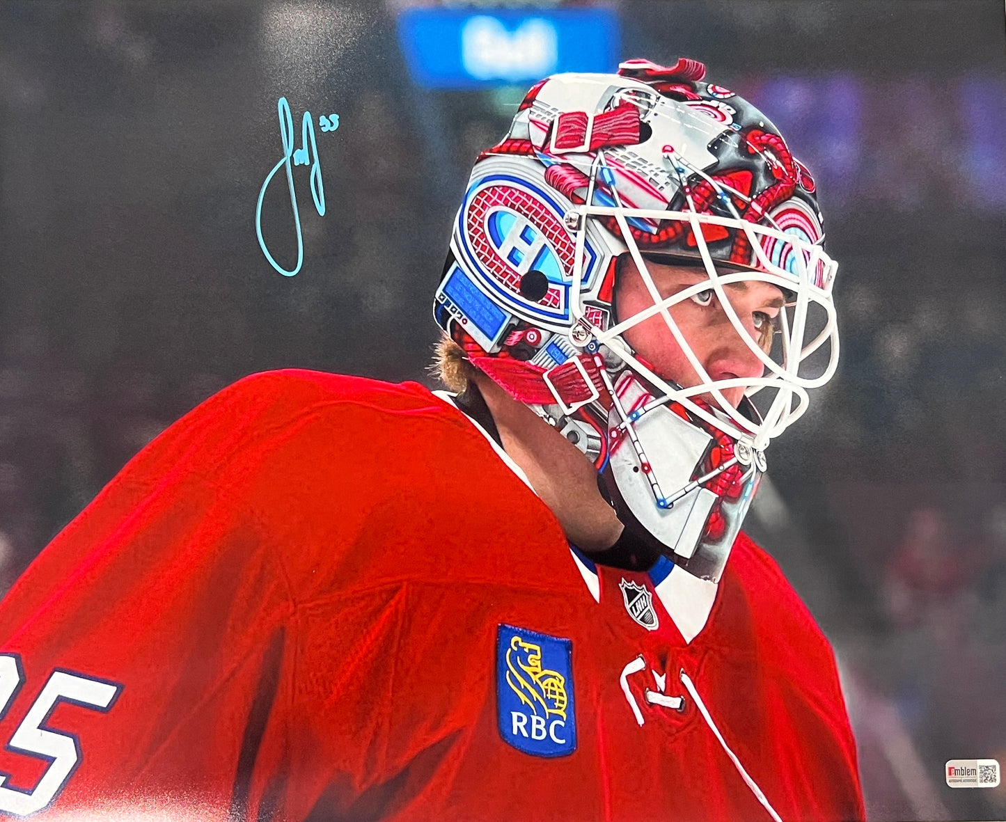 Samuel Montembeault autographed 16x20 photo with certificate