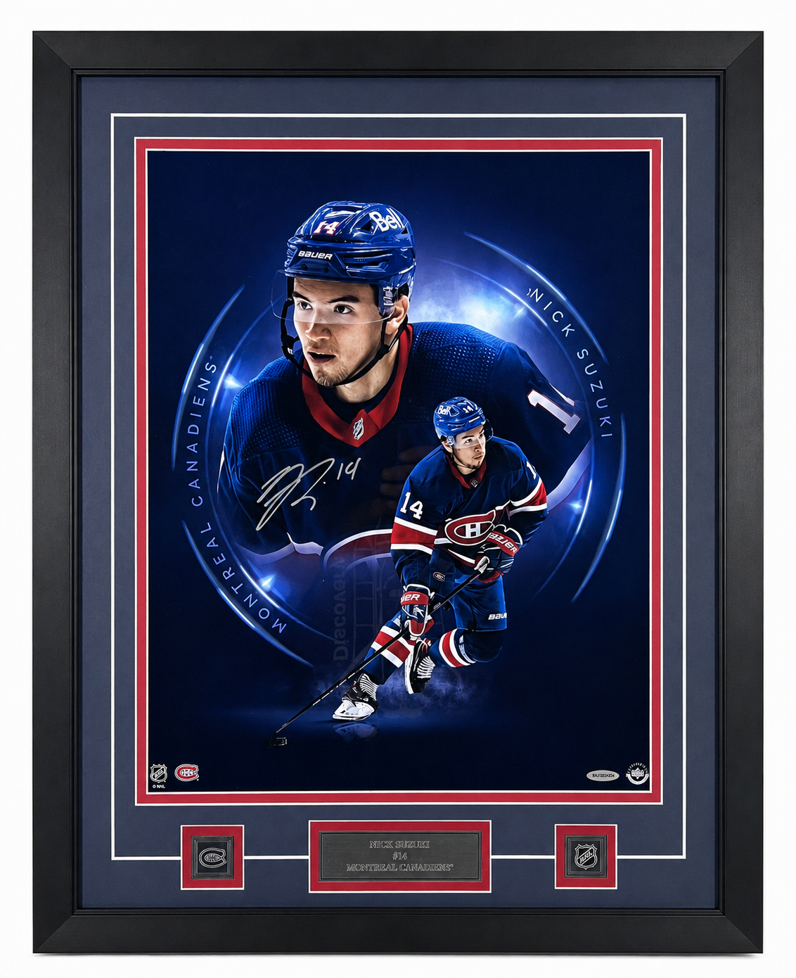 Nick Suzuki 16x20 photo, autographed and framed, Upper Deck Authenticated (Montreal Canadiens)