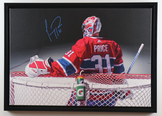 Carey Price canvas 20x29 autographié Canadiens de Montréal