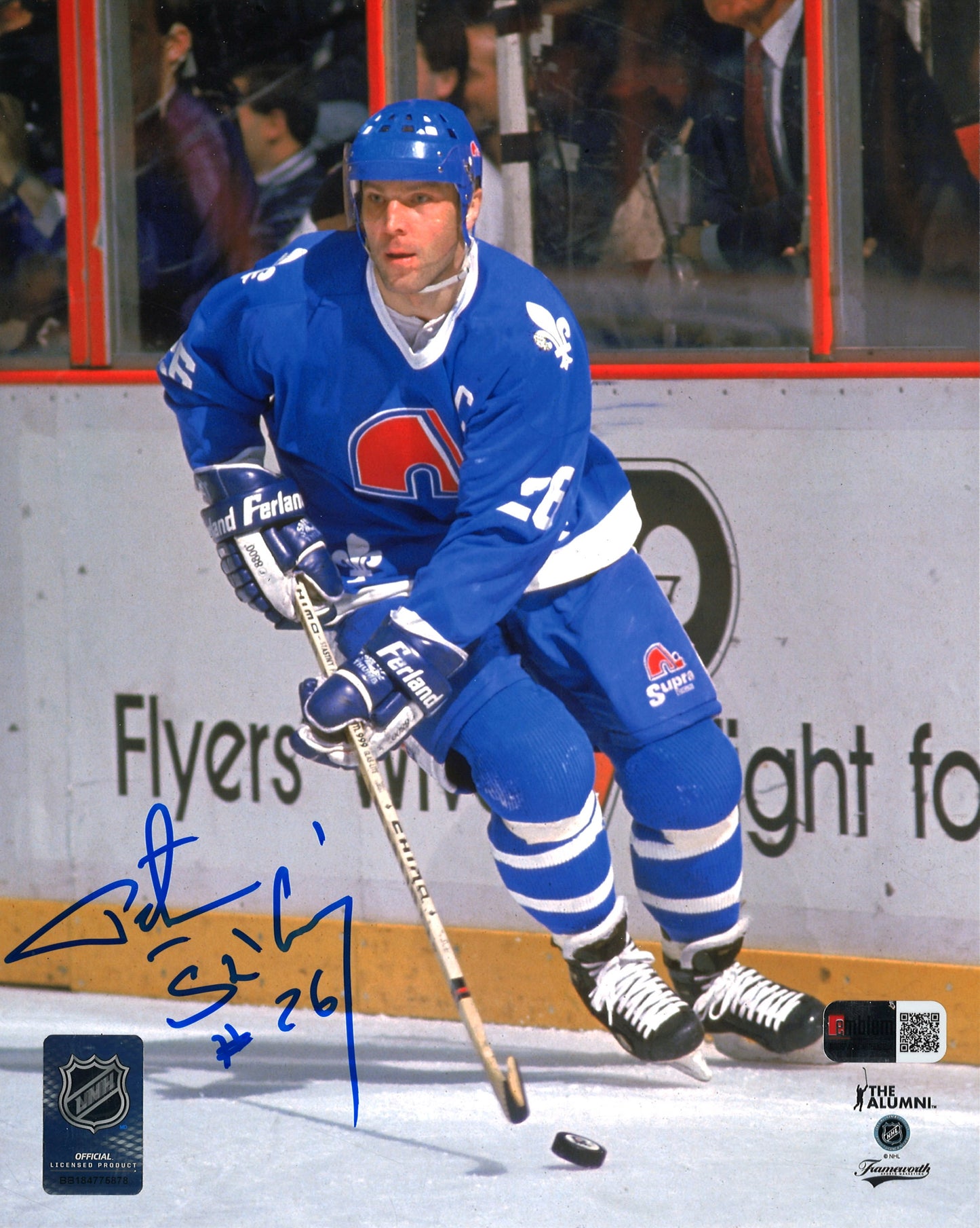 Peter Stastny autographed 8x10 photo Quebec Nordiques - Action1