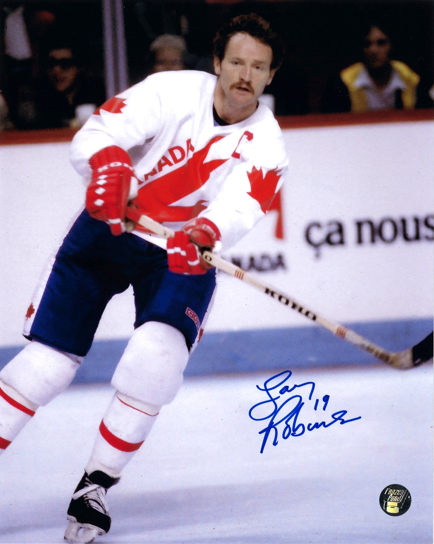 Larry Robinson 8x10 autographié de Team Canadas