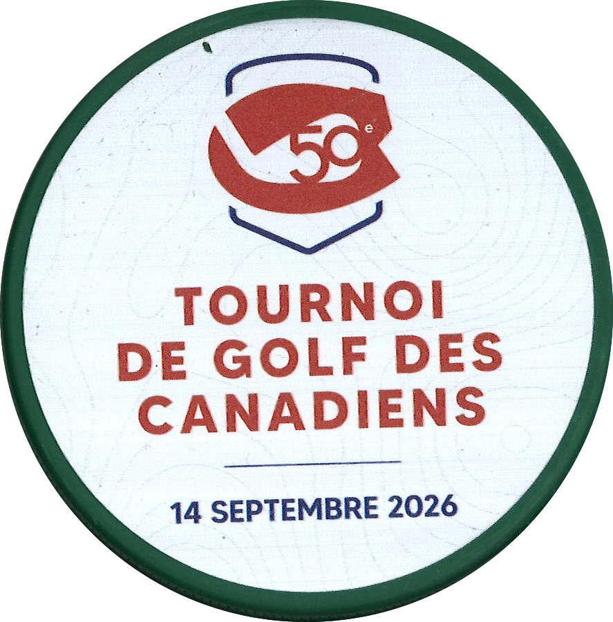 Cole Caufield rondelle DU TOURNOI DE GOLF 26-27 autographiée et certifiée