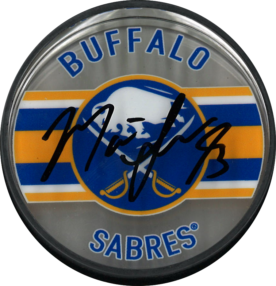 Matt Savoie Buffalo Sabres autographed Acrylic puck Upper Deck Authenticated