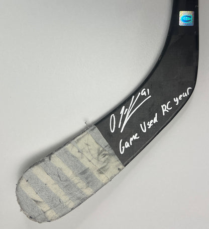 Oliver Kapanen game-used autographed and certified Montreal Canadiens stick